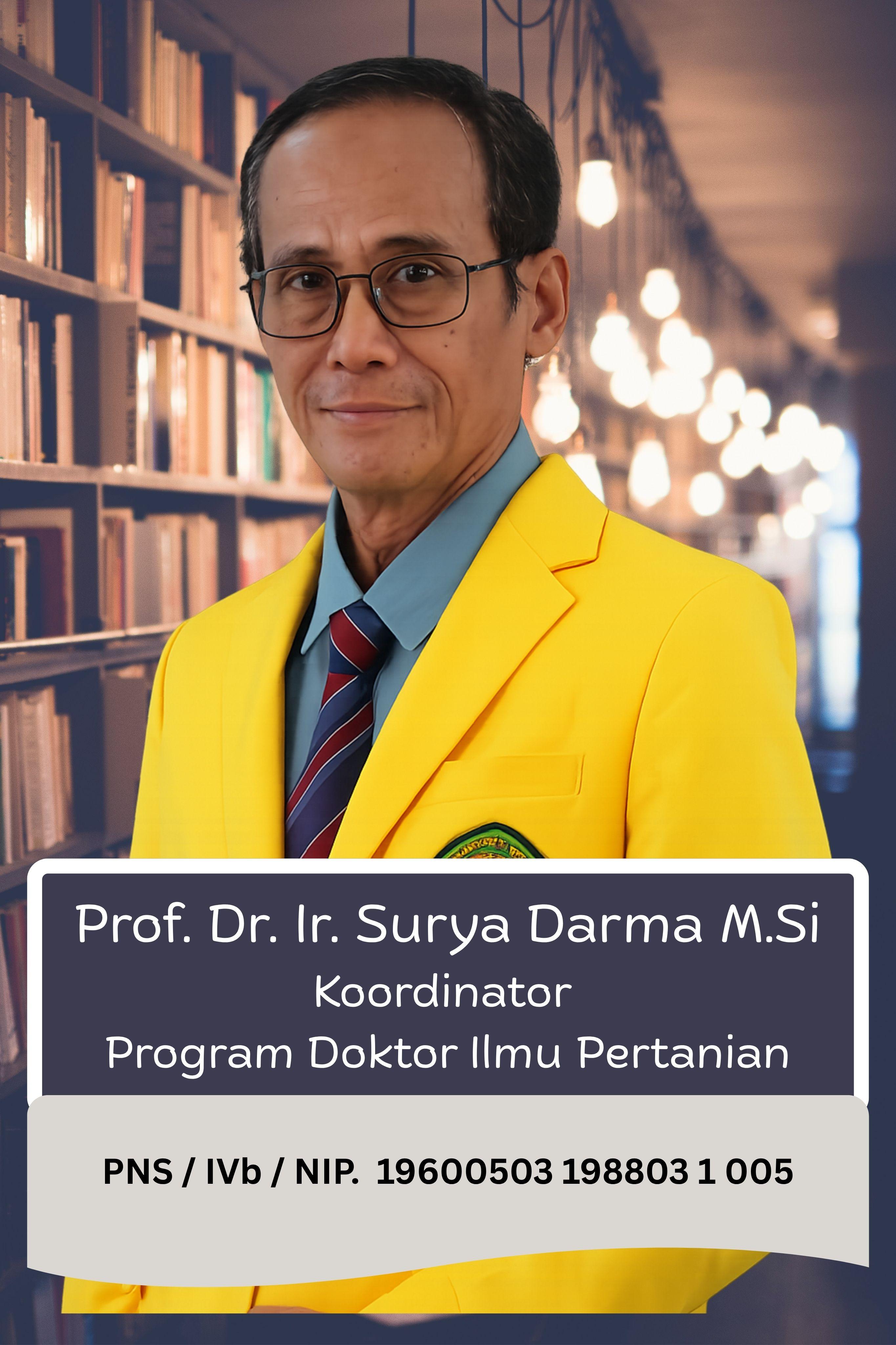 Prof. Dr. Ir. Surya Darma, M.Si.